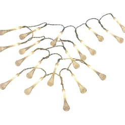 Guirlande intérieur forme goutte 20 LED blanc chaud