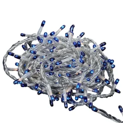 Guirlande électrique bleu clignotant 6,36 m