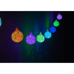 Guirlande électrique intérieure boules multicolores 8 LED fixe 1,75 m