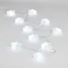 Guirlande électrique intérieure étoiles blanches 10 LED fixe 1,80 m