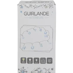 Guirlande électrique intérieure Joyeuses Fêtes 20 LED fixe 2 m