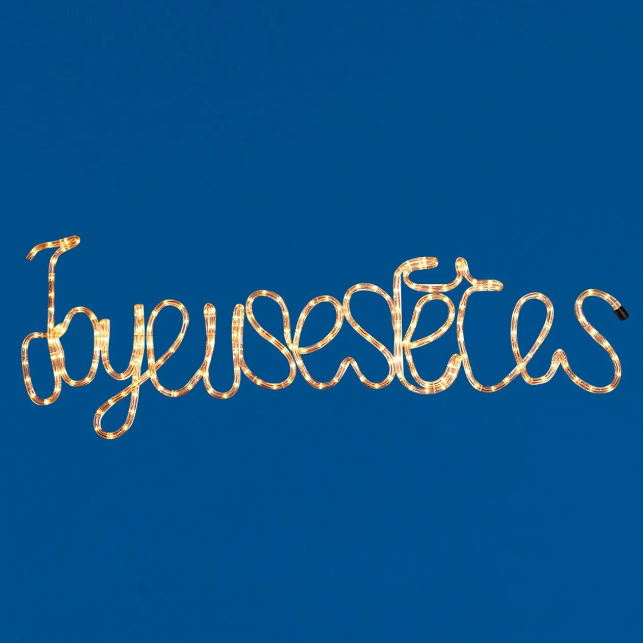 Guirlande électrique Joyeuses Fêtes blanche L97xH36 cm