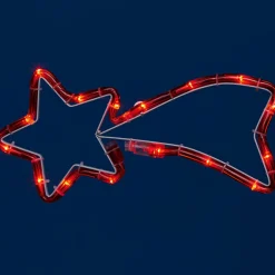 Guirlande électrique solaire étoile filante rouge