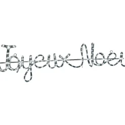 Guirlande électrique solaire Joyeux Noël blanc 1,15 m