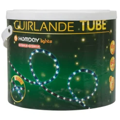 Guirlande électrique tube bleu clignotant 18 m