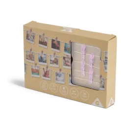 Guirlande LED à pinces 280cm plastique rose gold