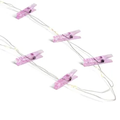 Guirlande LED à pinces 280cm plastique rose gold