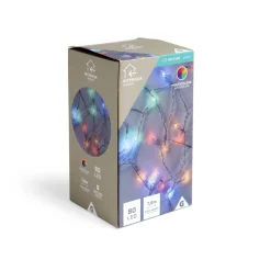 Guirlande lumineuse intérieur diamant 80LED multicolores 7,9m