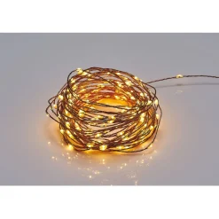 Guirlande lumineuse solaire 400 microled blanc chaud 20 m