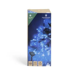 Guirlande lumineuse solaire 100LED bleu et blanc froid 9,9m