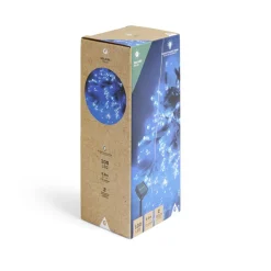 Guirlande lumineuse solaire 100LED bleu et blanc froid 9,9m