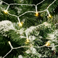 Guirlande lumineuse solaire 50LED blanc chaud 4,9m