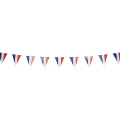 Guirlande papier bleu blanc rouge Happy Party drapeau France 3m