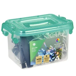 Guirlande Solaire 400 LED multicolore clignotant fixe 40 m