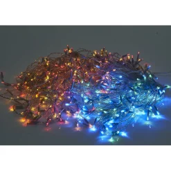 Guirlande solaire bordure de toit 400 LED multicolore clignotant 14,8m