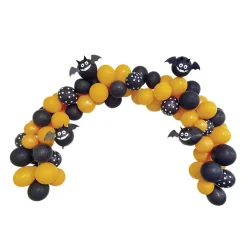 Kit arche ballons Halloween noir et orange 4m