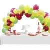 Kit arche de ballons vert jaune rouge 60 pièces 4m
