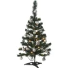 Kit sapin noël argenté lumineux blanc chaud H. 60 cm