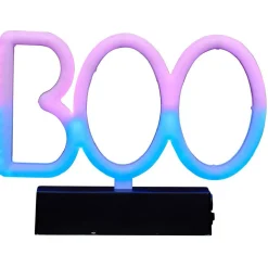 Lampe néon Halloween BOO rose et bleu 22xH16,5cm