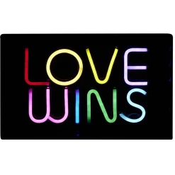 Lampe néon LOVE WINS 30x4,5xH15cm