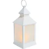 Lanterne blanche lumineuse 1LED blanc chaud H23cm