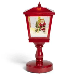 Lanterne de Noël animé et musical décor Père-Noël H32cm
