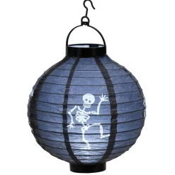 Lanterne lumineuse Halloween à suspendre ronde en papier