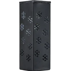 Lanterne solaire noire effet flamme