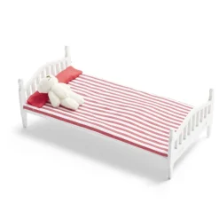 Lit et ours en peluche pour lutin farceur L22x12x7,5cm