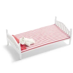 Lit et ours en peluche pour lutin farceur L22x12x7,5cm