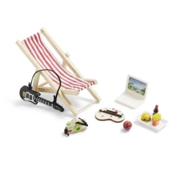 Lot de 8 accessoires "vacances" en bois pour lutin farceur L20x14x4cm