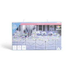 Lot de 5 pics lumineux à planter H50cm multicolore