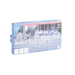 Lot de 5 pics lumineux à planter H50cm blanc froid