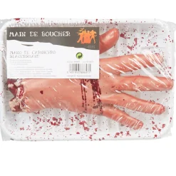 Main découpée boucher plastique