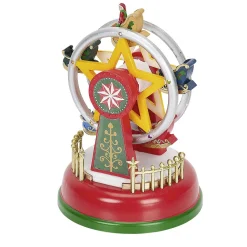 Manège Grande Roue animé Lumineux à LED multicolore résine