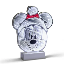 Miroir LED Disney Mickey effet infini à piles H25cm