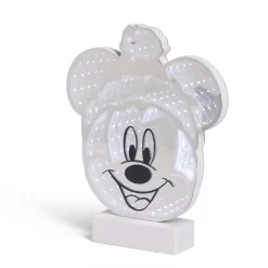Miroir LED Disney Mickey effet infini à piles H25cm
