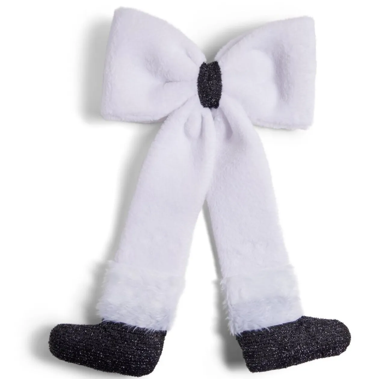 Noeud décoratif XL avec jambes blanc et noir H70cm