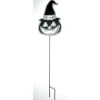 Pancarte décoration extérieure Halloween métal gris H91cm