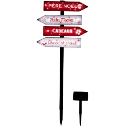 Pancarte directionnelle lumineuse solaire 32 LED H100cm