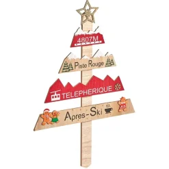 Pancarte Sapin de Noël en bois H60cm