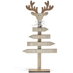 Panneau décoration de Noël We wish you a merry christmas