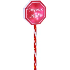 Panneau lumineux Joyeux Noël à planter 15LED blanc chaud H66cm
