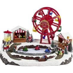 Parc d'attraction animé lumineux et musical Village de Noël