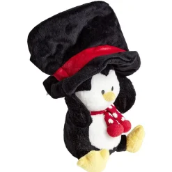 Peluche animée et musicale Père-Noël ou pingouin H34cm