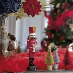 Personnage casse noisette soldat Noël rouge