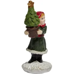 Personnage fillette décoratif résine