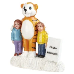 Personnage tigre avec enfant Village de Noël