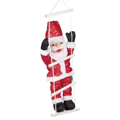 Père Noël gonflable grimpeur sur échelle