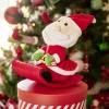 Père-Noël sur luge sonore et animé 15x20xH25cm